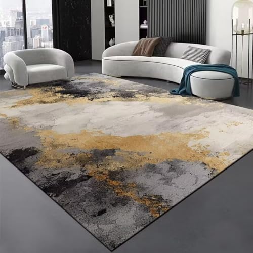 RUGMRZ Decoracion Cuarto Adolescente La Sala De Estar Antideslizante Y Resistente A Contaminación Lavable Es Abstracta Moderna. Alfombras Recibidor Gris Antideslizantes para Infantiles Lav 80X80CM