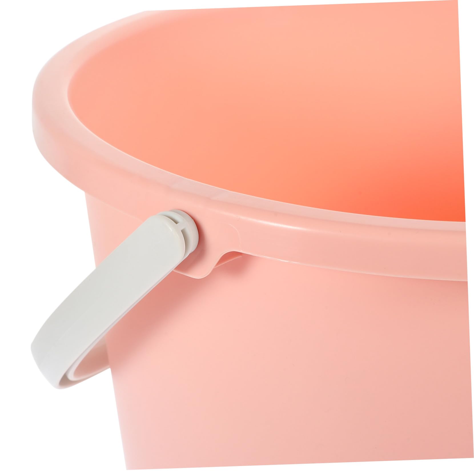 Cubo Plástico Portátil con Asa Antideslizante Capacidad Media para Agua y Lavandería Multifuncional para Hogar Lavado y Almacenamiento Color Rosa