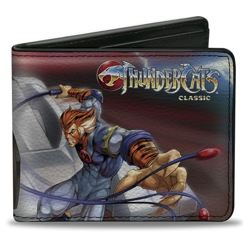 Buckle-Down ThunderCats Wallet, Bifold, Thundercats and Monkian Action Pose and Title Logo, Vegan Leather