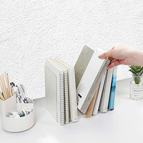 Image of Acrylic Book Ends 6 Pcs, Clear Bookends, Bookend Organizer for Shelves