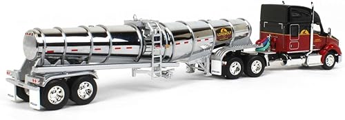 Miniatura 3 de DCP First Gear Lonewolf Petroleum - Kenworth T680 con techo medio de 76 pulgadas y remolque de tanque de caída profunda polar 164