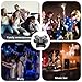 SOERDMX Professional DJ Lights 4-in-1 Moving Head with Red Green Laser & Golden Effects – DMX512/Sound-Activated Control, Auto Modes for Stage, Club, Party Lighting