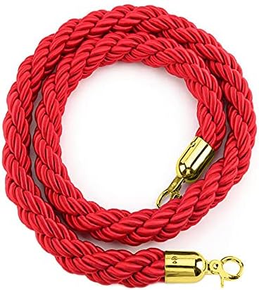 CHUXIBA Absperrseil 1–5 M Mit Karabinerhaken – Hanfseil 32 Mm Durchmesser In Gold Für Personentrennung & Absperrung