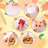 Whaline 24 Sets Fall Pumpkin Suncatcher Crafts Kit Thanksgiving DIY Pumpkin Tissue Paper Crafts Autumn Harvest Suncatchers Decor Window Craft for Halloween Home Party Favors Classroom Fun Activities #2