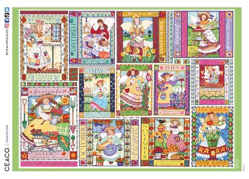 Rompecabezas Ceaco Garden Fairies de 500 piezas para adultos, arte de Tracy Flickinger, fabricado en EE.UU., tamaño final 24 x 18 pulgadas, incluye póster, ideal para regalo y enmarcar miniatura 5