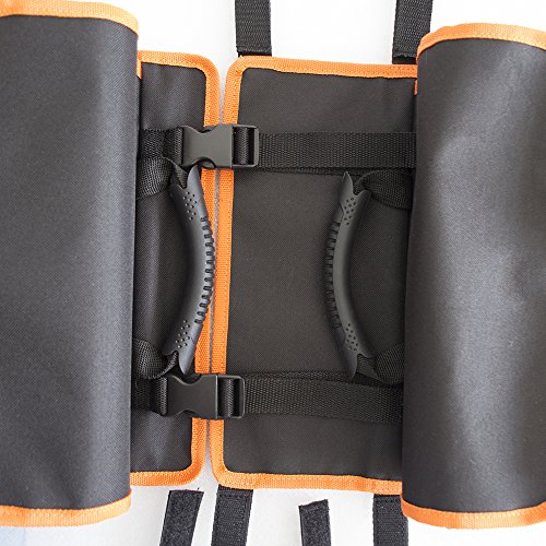 Unistrengh Bicycle Back Pannier Bags Bike Rear Seat Bag Cycling Rack Grocery Pannier Road Moutain Bike Storage Bag (Black With Orange Edge) #TOP6