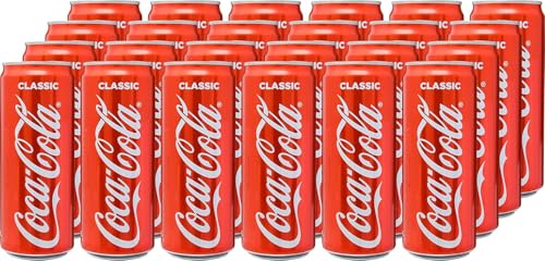 Image of Coca-Cola Classic Carbonated Soft Drink, Real Taste 320ml Tin Can, X Pack of 8 (Product Of Malaysia)