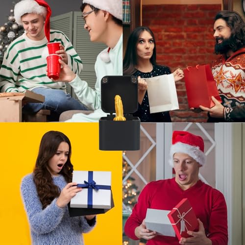 Funny Gag Gifts for Women Men, White Elephant Gifts for Adults, Best Gag Christmas Birthday Gifts for Men Women Friends Him Her (Black Box Gold Dick)