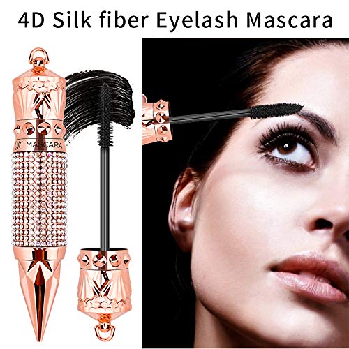 4D Silk Fiber Lash Mascara ,Thicker and Longer, Voluminous Eyelashes,Natural Waterproof Smudge-Proof, No Clumping, No Smudging,Adds Length, Depth and Glamour Effortlessly(Black) - Image 3