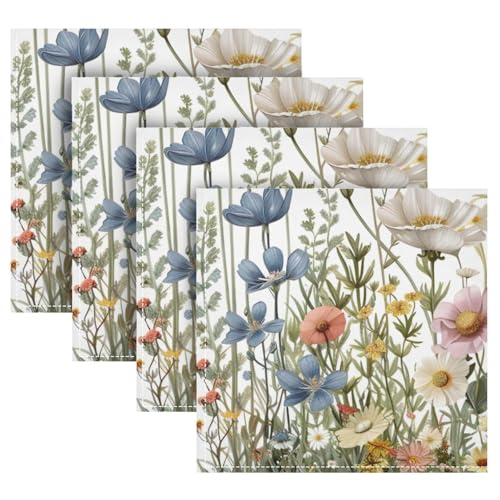 Set de 6 Servilletas de Tela Reutilizables Spring Wildflower 20 in miniatura 5