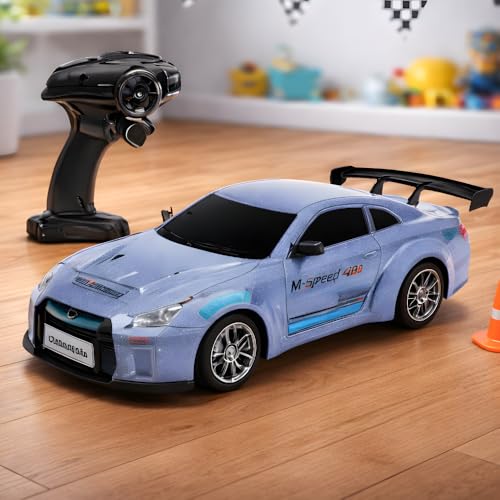 Image of Remote Control Drift Car for Kids | 1:24 Scale 4WD High Speed Remote Control City Drift Racing Car with LED Lights, Drifting Tire Toy Cars for Adults, Boys (Color As Per Stock)