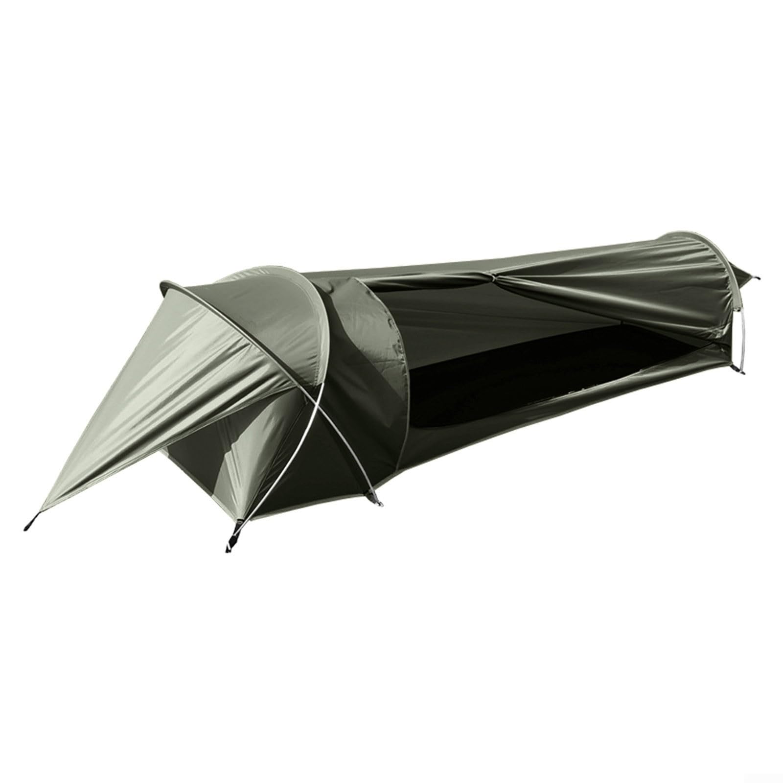 Tenda da campeggio per una sola persona per zaino in spalla ed escursionismo, riparo impermeabile con pali in alluminio, ventilazione a rete, sacco da bivvy compatto da viaggio