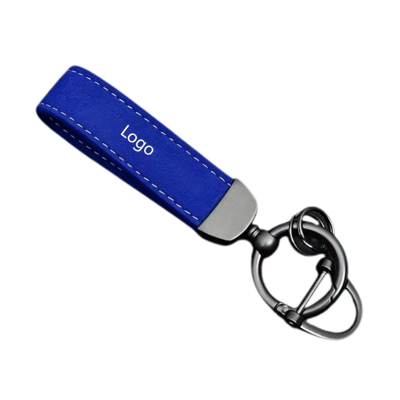 WENINETIES Car Keyring for Mitsubishi L200 Ⅳ Double Cab 2010-2015, Anti-Lost Vehicle Key Hanging Pendant Zinc Alloy Key Cover Personalised Man Woman Birthday Gift,MITSUBISHI-Logo-Blue