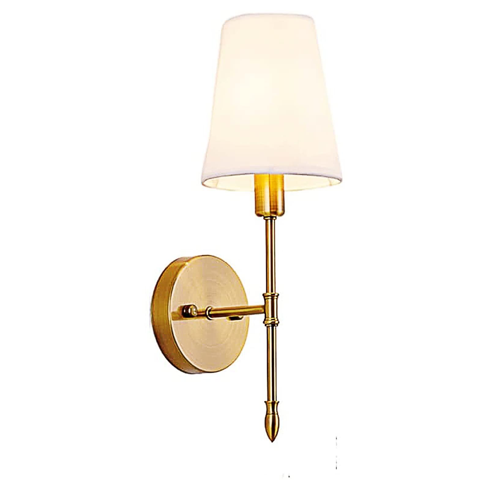 Jengush Bronze 1 Pack Wall Light Battery Operated Dimmable Wall Sconce 1 Pack Fixtures，Battery Powered Sconce Fixtures With Remote Control Non Hardwired Wall Lamp，For Tv Wall, Farmhouse, Bedroom Bedside Lights