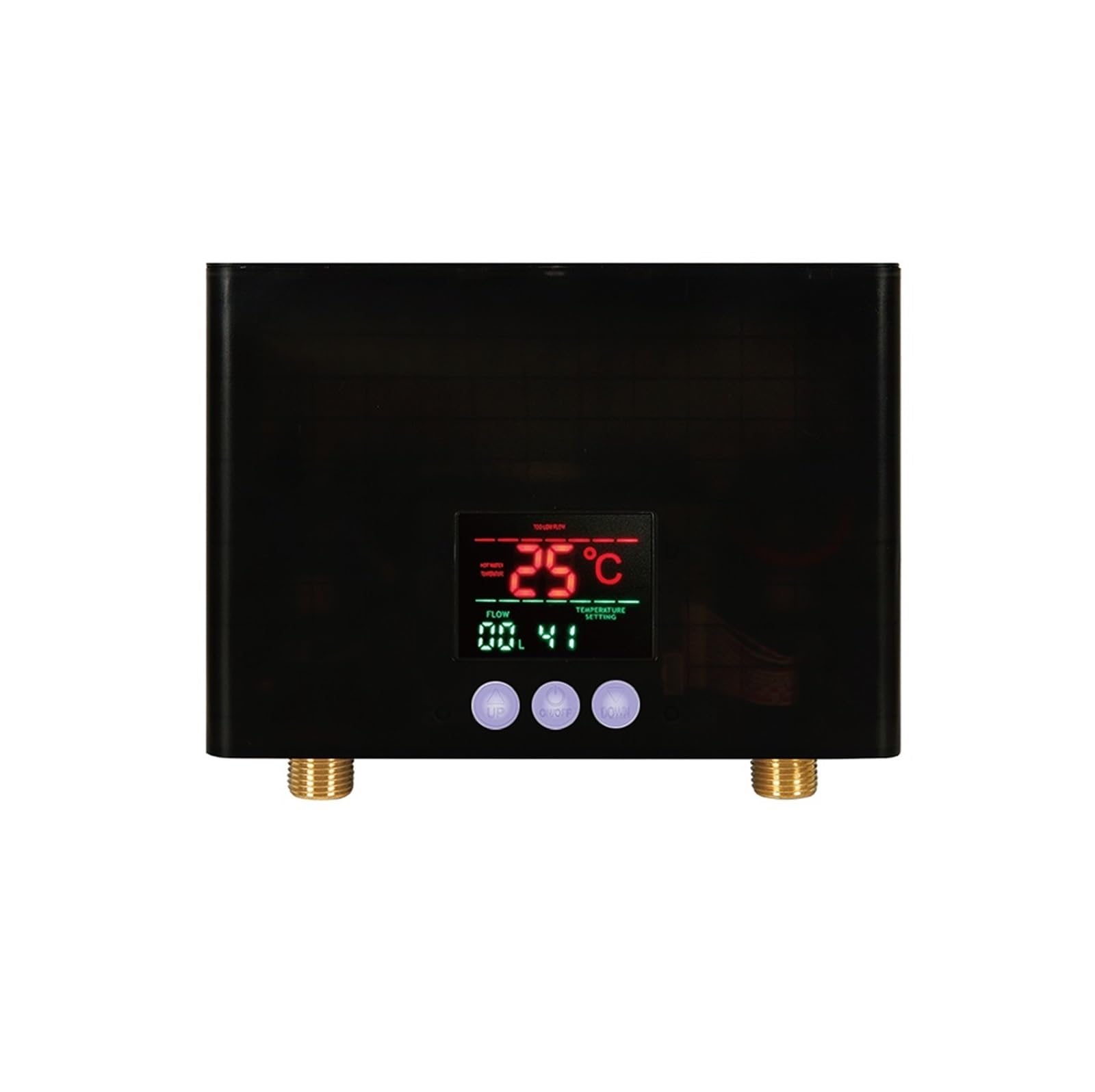 Calentador de agua eléctrico Mini Calentador De Agua Eléctrico LCD 5500W, Sin Tanque, Instantáneo, Ducha De Baño For El Hogar, Agua Caliente, Calentamiento Rápido, Control Remoto(Nero,220 5500W)