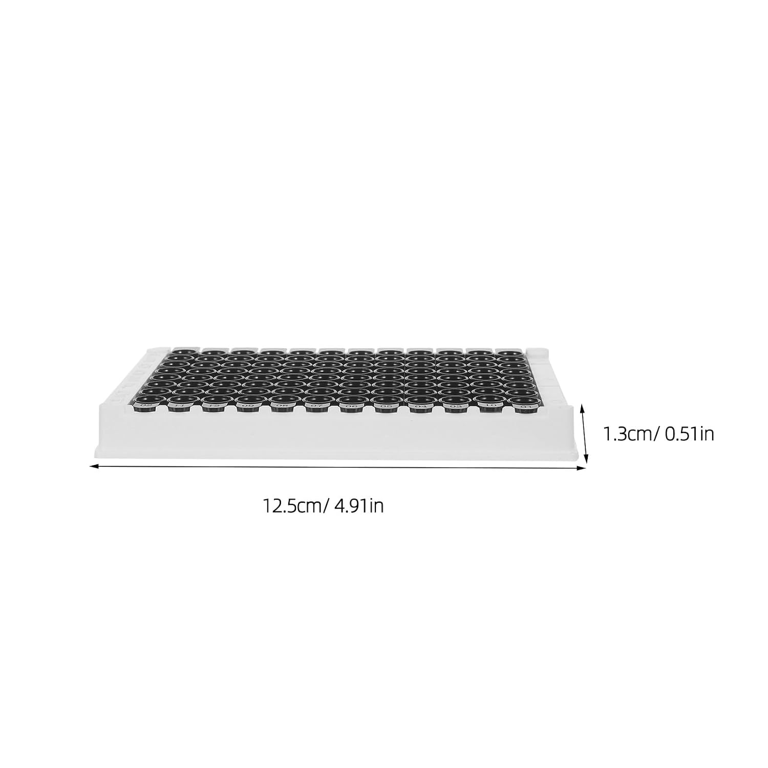Detachable Elisa Plate - 360μL per Well, 96-Well Medium-Binding Black Microplate for Fluorescence and Chemical Analysis - Lab Equipment for Microplate Readers