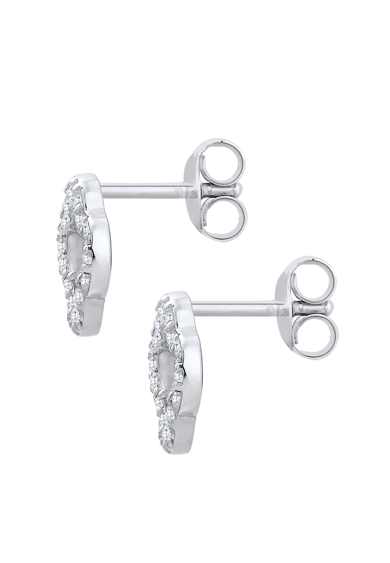 Elli Ohrringe Damen Ohrstecker Kleeblatt Glücksbringer mit Zirkonia