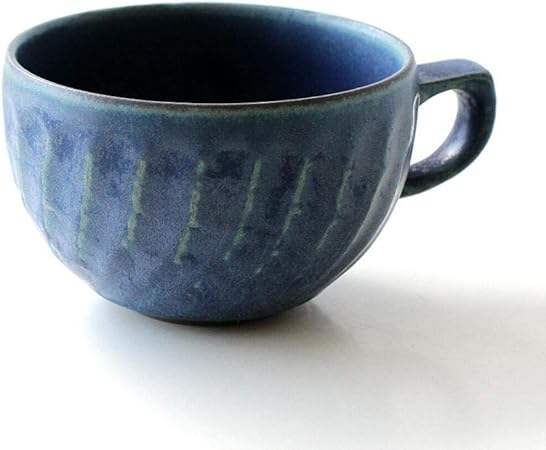 Amazon スープカップ おしゃれ 磁器 かわいい マグカップ カフェ 和モダン 日本製 波佐見焼 焼き物 ねじり縞スープマグ A ノー ブランド品 スープカップ 通販