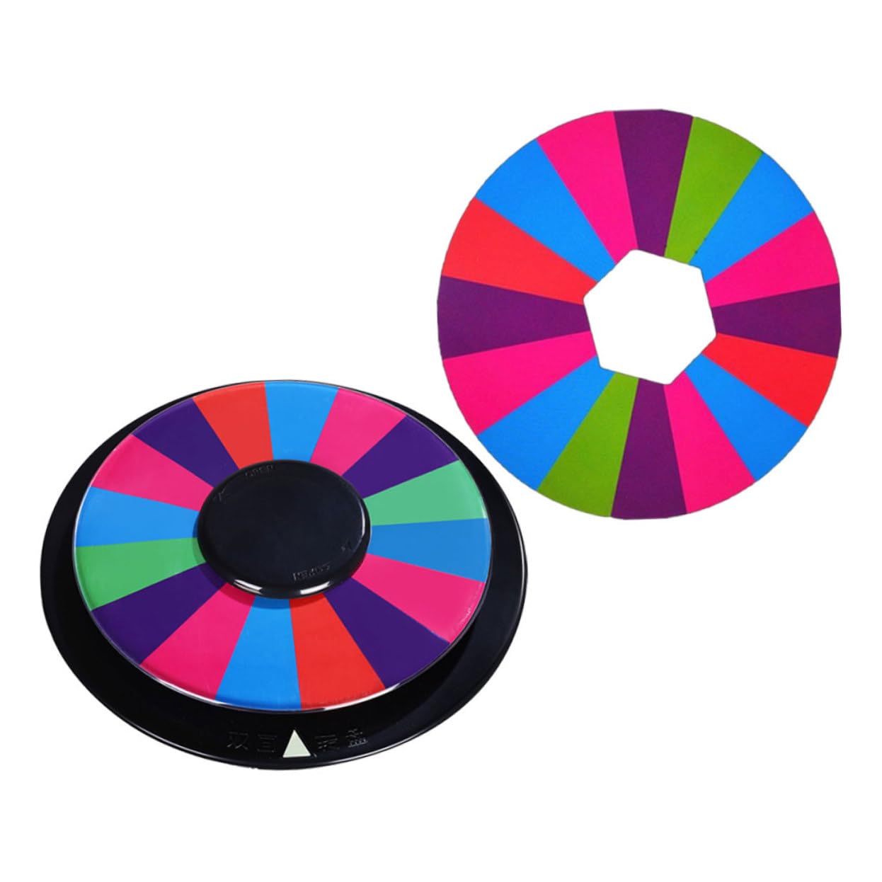 KOMBIUDA 8 Slot Double-Sided Drinking Game Wheel Ktv Party Game Props Wheel of Fortune Shot Turntable Toy