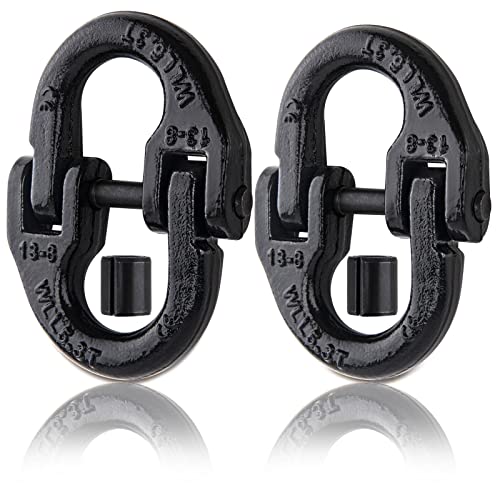 Hammerlock Safety Chain Connector 1/2 Hammerlock Coupling Link Tow Hitch Safety Chain Hammerlock Connector Link 1/2 Inch Tow Hitch Safety Chain Connector Link Hammerlock Grade 80 12000 Lbs Loading