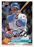 Gary Scott autographed baseball card (Florida Marlins Chicago Cubs) 1993 Donruss #750 - Baseball Slabbed Autographed Cards