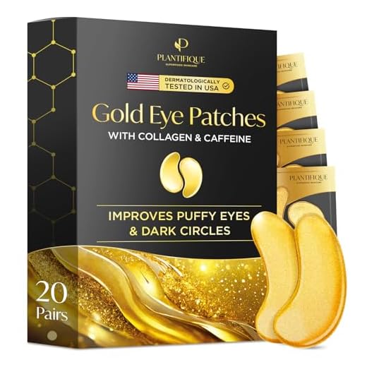 Parches Ojos Bolsas y Ojeras - Collagen Skin Care Eye Mask Pack de 20 Eye Patches - Parches Ojeras y Bolsas Mujer y Hombres -Elimina Bolsas Ojos con Mascarilla Facial de Colágeno para Contorno de Ojos