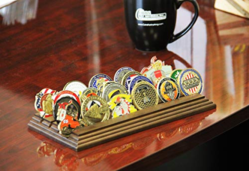 Soporte para Monedas Challenge 4 Filas Madera Nogal miniatura 2