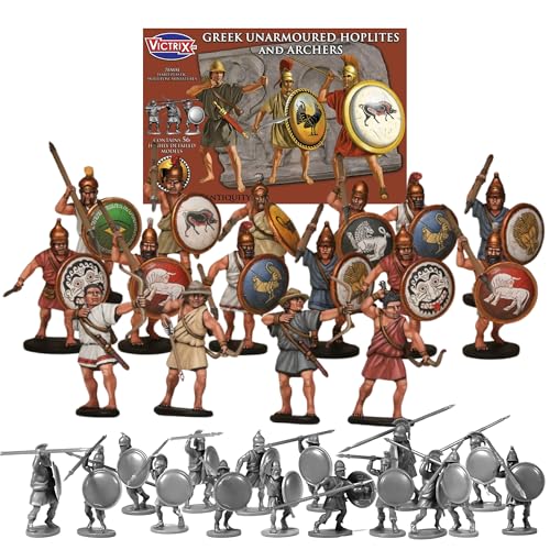 Wargames Delivered Greek Unarmoured Hoplites y Archers 28mm miniatura 1