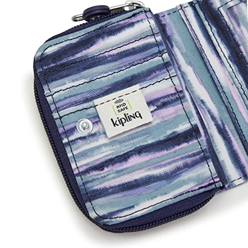 Kipling Women's Tops Wallet, Compact, Practical, Nylon Travel Card Holder, Brush Stripes #TOP4