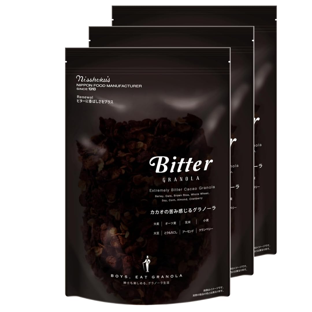 Amazon.co.jp: 日食 ビターグラノーラ 200g ×3袋 (国内製造 カカオ