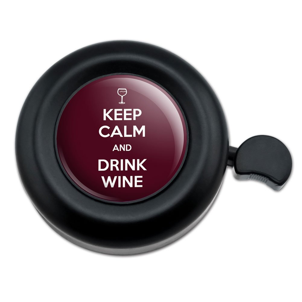 GRAPHICS & MORE Keep Calm and Drink Wine Glass Bicycle Handlebar Bike Bell