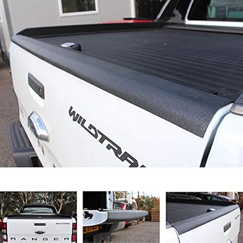 JHCHAN Taigate Protector Bed Rail Cap Cover for Ford Ranger 2012-2023 T6 T7 T8 Wildtrak Limited Raptor XL XLT XLS Stormtrak Wolftrak Textured Black Trim Cover
