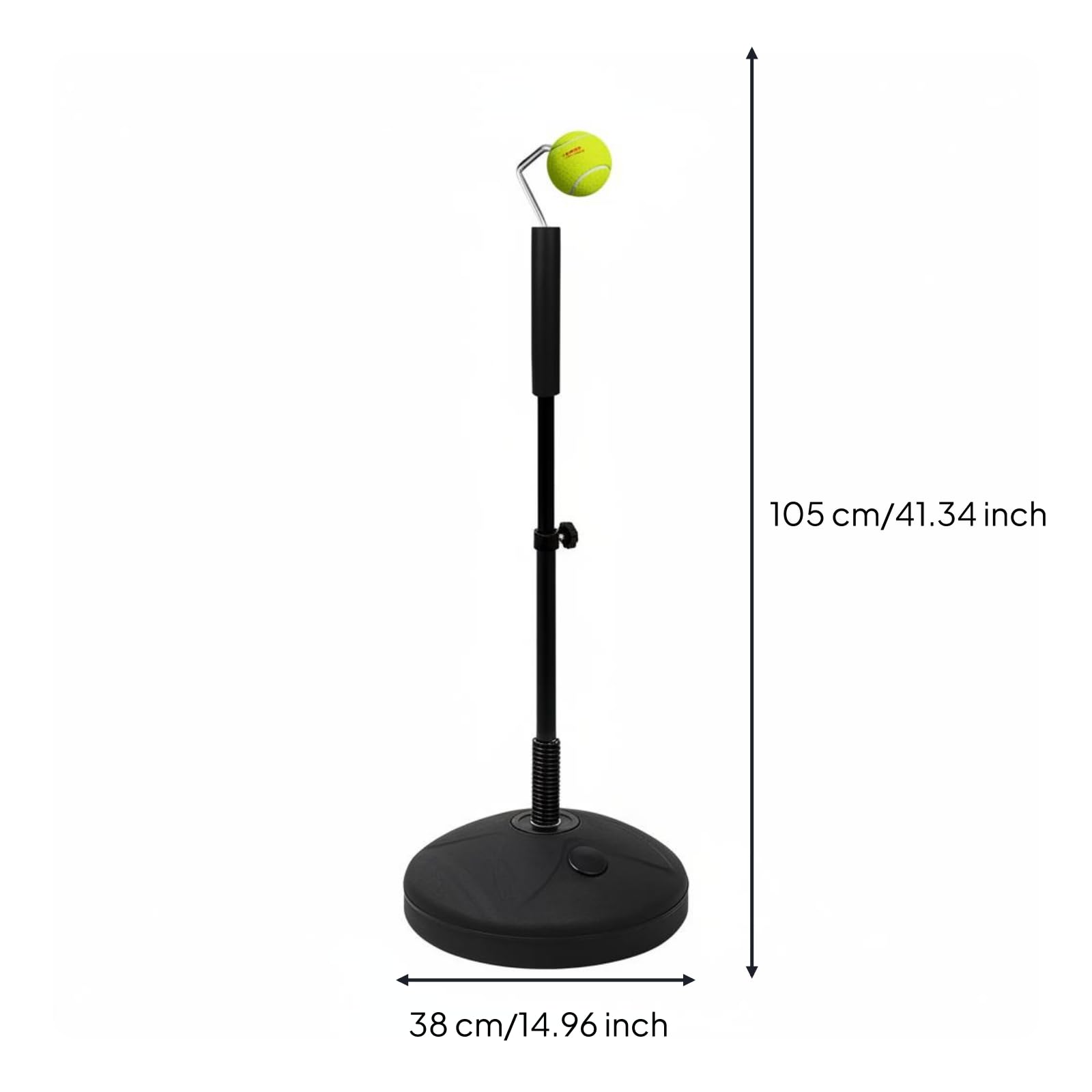 Amagogo Attrezzatura Allenamento Tennis Personale Dispositivo Pratica Tennis Base Riempibile Antiribaltamento Molla Acciaio