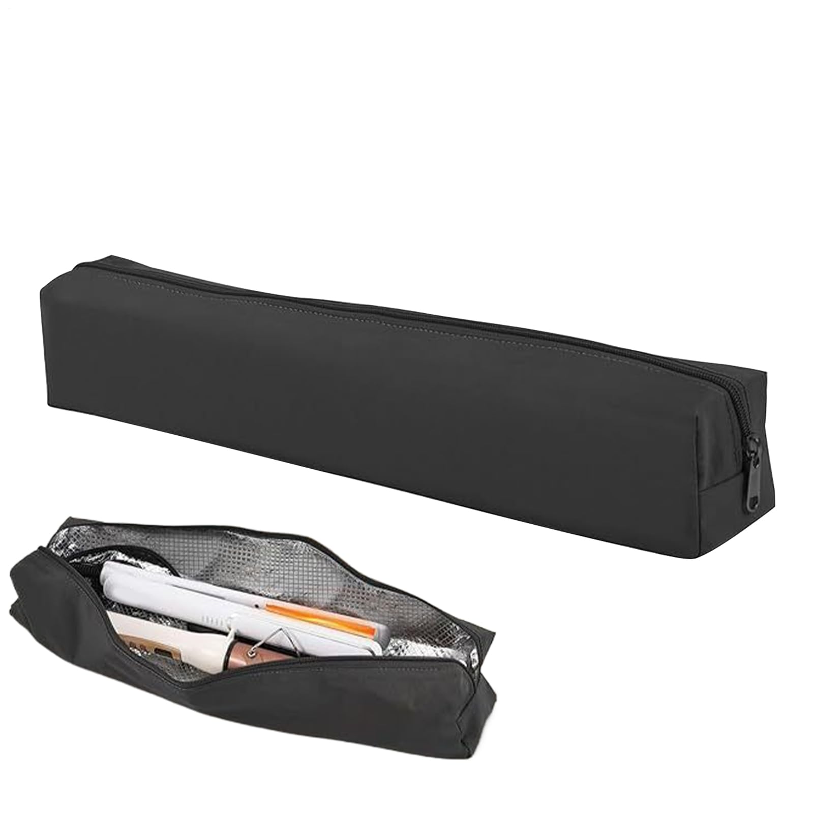 Estuche de viaje de plancha plana, organizador de alisador de pelo, bolsa de rizador resistente al calor para el lugar de trabajo, gimnasio, cepillo de viaje, cajón cosmético, tocador, equipaje, hogar
