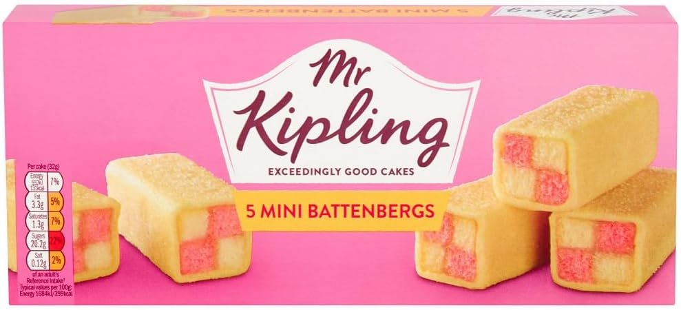 Mini Battenberg Cake 5Pk By Mr. Kipling (Pack of 1)