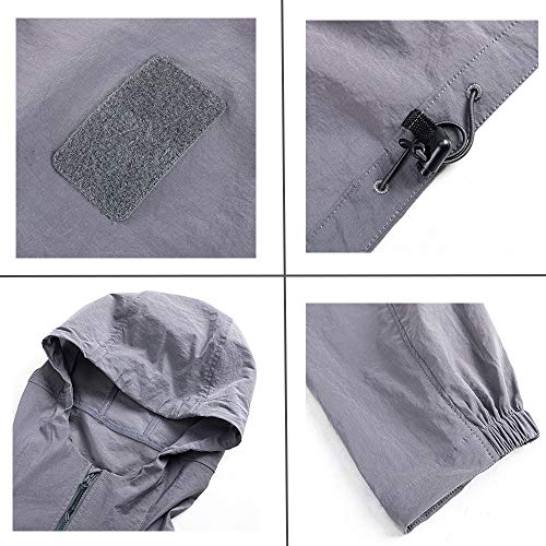 EXCELLENT ELITE SPANKER Men's Lightweight Zip Waterproof Windbreaker Jacket Active Hooded Packable Jacket Trench Coats4