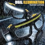 Led Safety Glasses with Lights, 5 Lighting Modes, Rechargeable 800mAh Battery, Sensor & Touch Control Yellow Mechanics Glasses for Night Cycling Runnin Camping Fishing Adventures