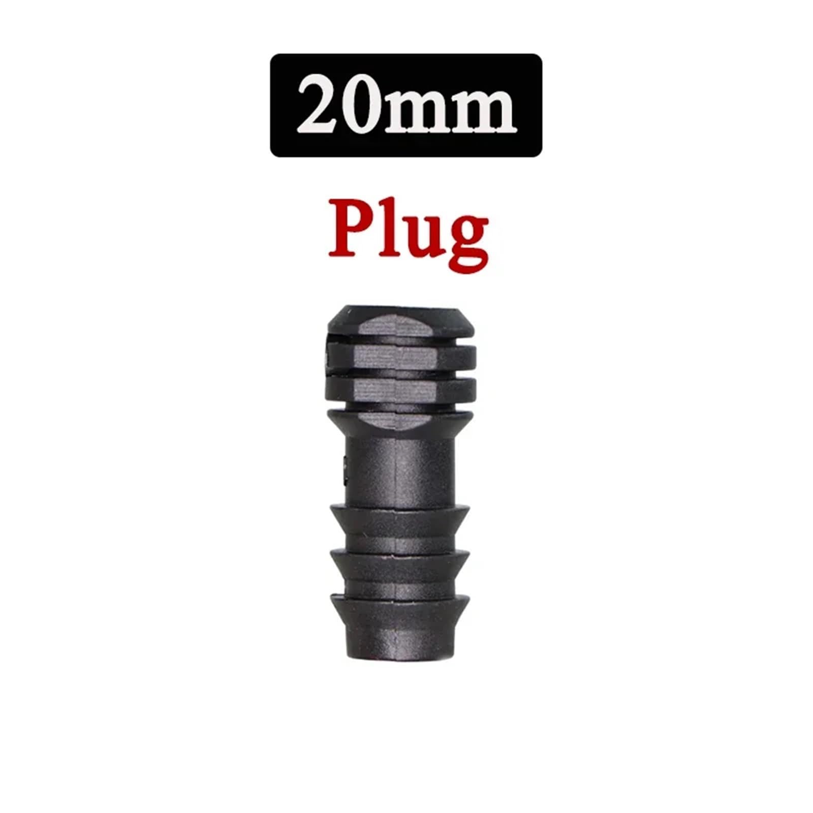 2 ~ 50 szt. Pagoda złącze do wody, tworzywo sztuczne, 16/20/25 mm, złączka do rur PE, do ogrodu, akcesoria do nawadniania kropelkowego (wtyczka 20 mm, 30 sztuk)