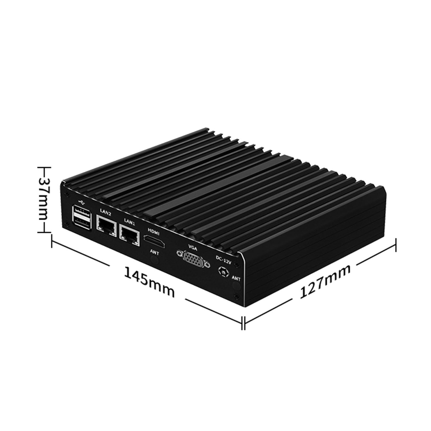 Celeron N2840 X86 Thin Client, Mini PC, Cheap Computer with Dual RJ45 Port Dual COM RS485 VGA HDMI 6 USB