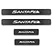 Protecteur de seuil de Voiture pour Hyun-dai Santa FE Caractéristiques De Voiture Scuff Plaque Réfléchissant 4D Sticker Fibre De Carbone Bienvenue Pédale Seuil Accessoires Auto 4PCS