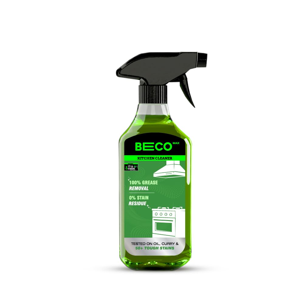 Beco Max | Kitchen Cleaner - 500 ml | Instantly removes Tough Greases, No stains or residue | Cleans in 60 seconds | Maximum cleaning power | Suitable for Counter Tops, Stoves, Chimneys