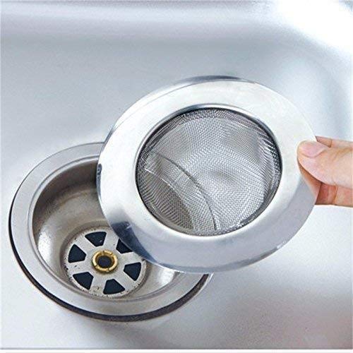 Stainless Steel Strainer Kitchen Drain Basin Basket Filter Stopper Drainer Sink Jali (Set of 3 Pcs. Different Sizes)