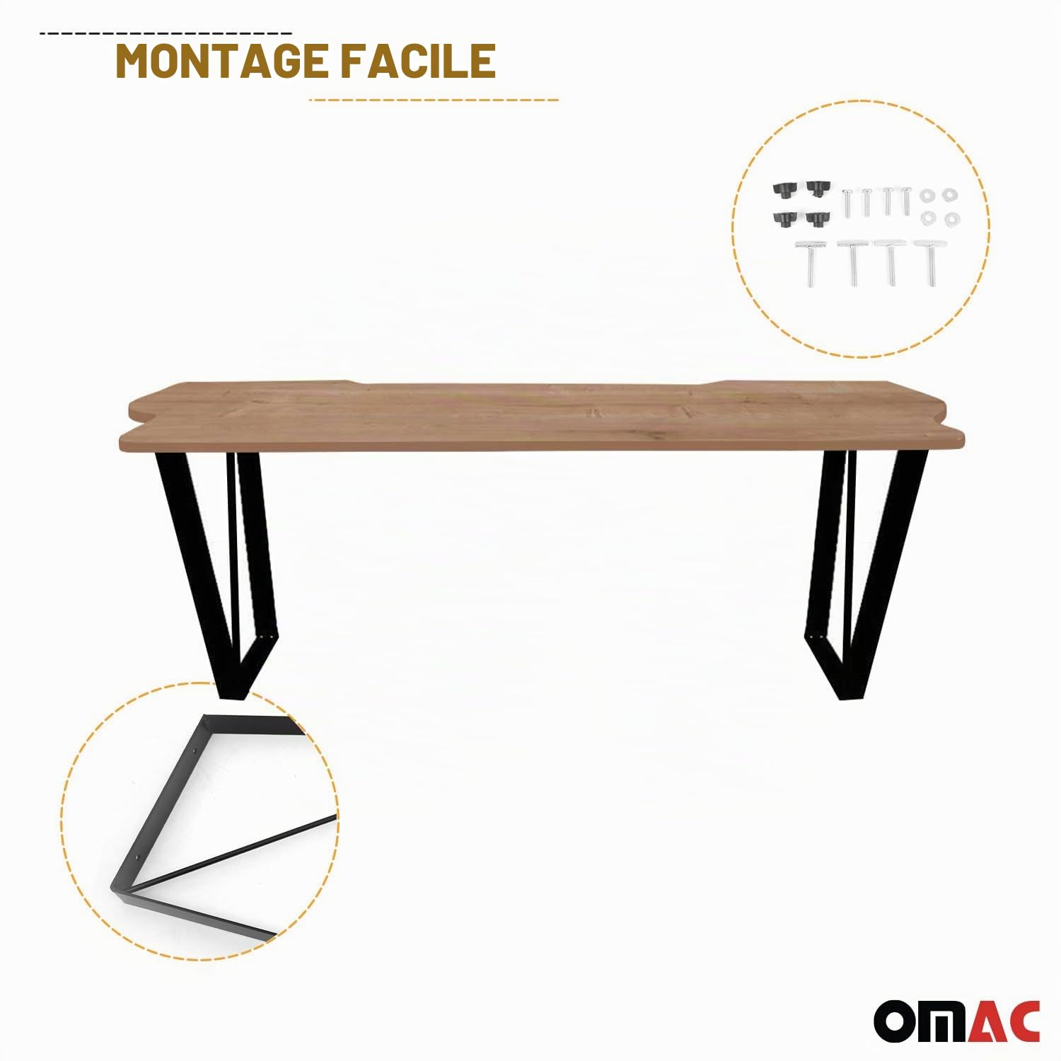 OMAC Multiflexboard Étagère d'extension de lit pour VW Multivan T5 T6 2003-2025