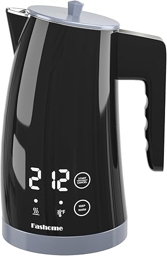 Miniatura 10 de Hervidor eléctrico con control de temperatura, 5 temperaturas preestablecidas, mantiene el calor 2 horas, caldera de agua silenciosa de 1200 W, Azul