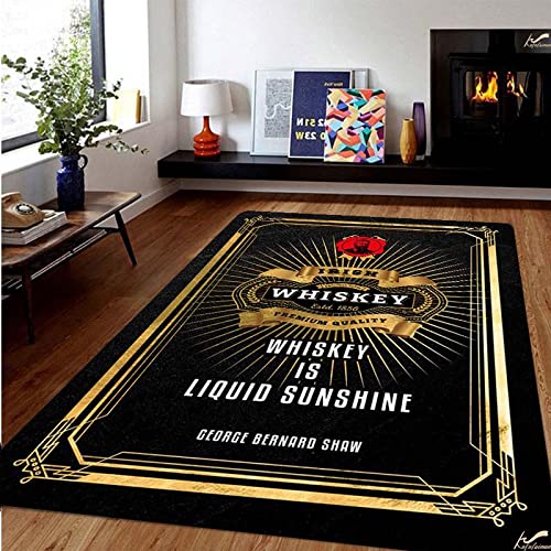 BGAFAG Benutzerdefinierter Whisky-Teppich Für Wohnzimmer, Badezimmer-Fußmatte, Lernmatte...