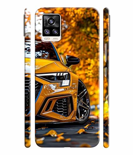 Image of Racing Car Rider Printed Hard Back Case Cover & Compatible for Vivo V20 2021 (Multicolor) - D1815