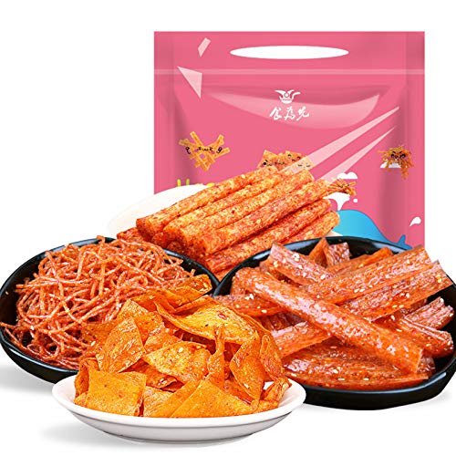 20 Pcs Food La Tiao Spicy Strip, Chinese Special Snack Vegetarian Spicy Strip, Office Casual Snack, Individual Package Easy to Carry - 4 Types of Mixed Packaging