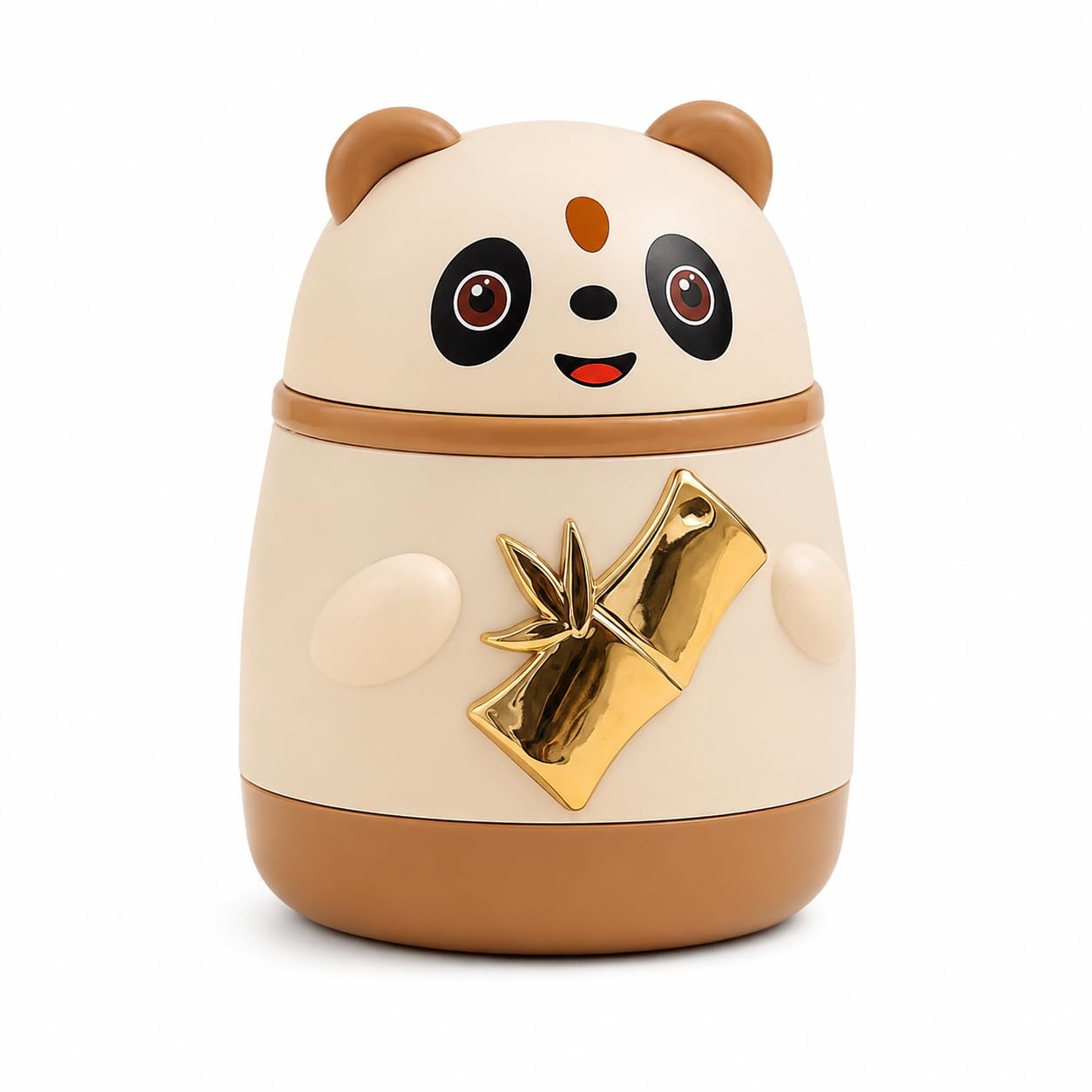 Lanqeaor Brown Panda Toothpick Holder With Push Dispensing Design, Covered Dispenser For Kitchen, Dining Table And Countertop Use, Cute Plastic Box, (Brown)