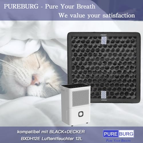 Filtro de repuesto compatible con deshumidificador BLACK+DECKER BXDH12E 12L 3