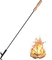 Vista 9 de Póster para chimenea, acabado negro resistente a la corrosión, acero de hierro forjado resistente, aspecto y acabado decorativos, punta multiuso